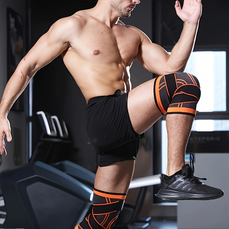 1pc Strap Knee Protector Sports Knee Support Adjustable Compression Breathable Joint Protection Sports Knee Protector Strap Compression Basketball Running