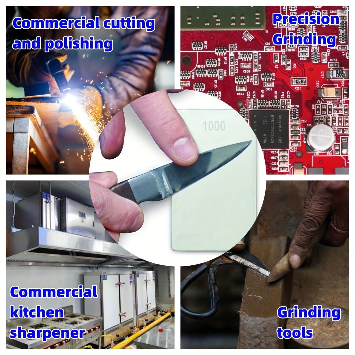 Sharpening Made Easy 2-Sided Credit Card Artificial Diamond File with 600 Fine & 1000 Extra Fine Grits - Perfect for Knives, Chisels, Router Bits, Saw Blades & Scissors!