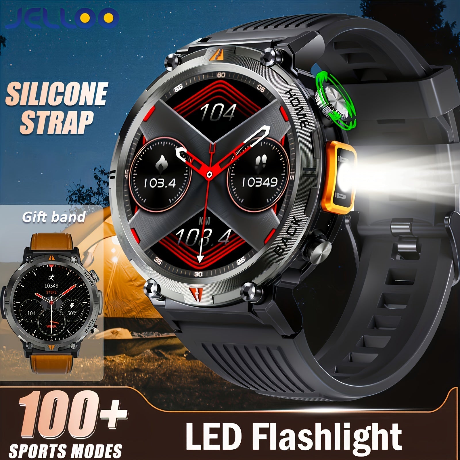[JELLOO Smart Watch] JELLOO Sports Smart Watch | 1.45" HD Screen, Wireless Calling Function