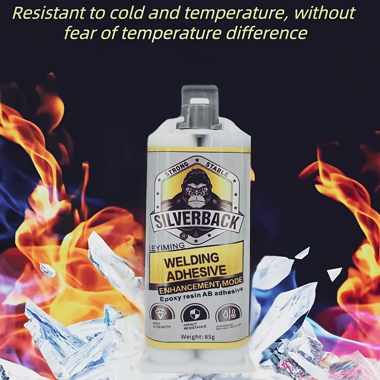 High Strength Pipeline Repair Epoxy Adhesive, Metal Cast Patching Putty, Waterproof Heat-Resistant Leak Sealant for Plumbing & Automotive, Drillable & Sandable, Non-Toxic Odorless - 85g Bottle