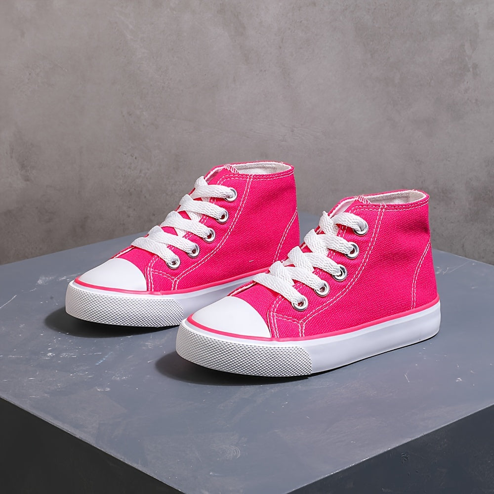 Girls Canvas Sneakers - Ultra-Lightweight & Super Comfortable - Anti-Slip Walking Shoes for Spring & Summer Adventures - Ideal for Outdoor Play