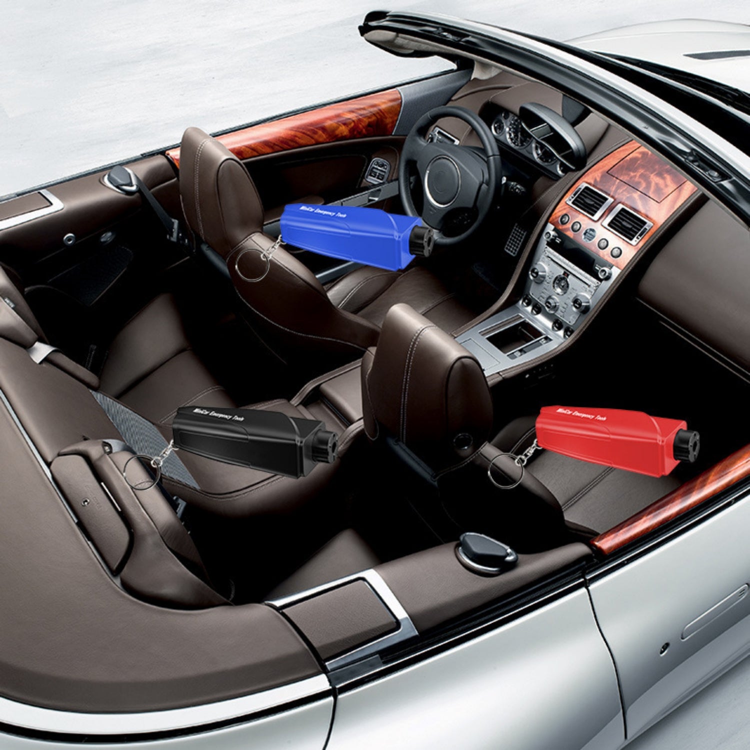 Seatbelt Cutter Window Breaker Keychain 3-in-1 Car Glass Breaker Emergency Escape Tool for Land and Underwater, Car Safety Hammer Automotive Life Safety Tools Kit