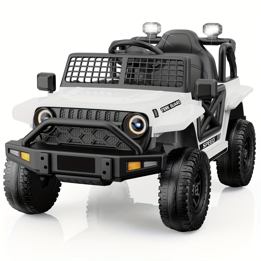 Kids Electric Ride On Truck Car, 12V Electric Ride On Toys, Spring Suspension, Music