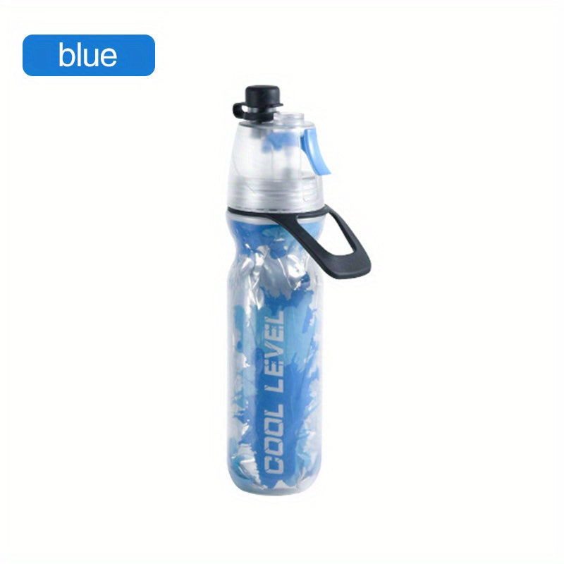 Creative Double-layer Sports Spray Water Bottle, Dual-purpose Plastic Squeeze Spray Bottle For Summer Outdoor Sports