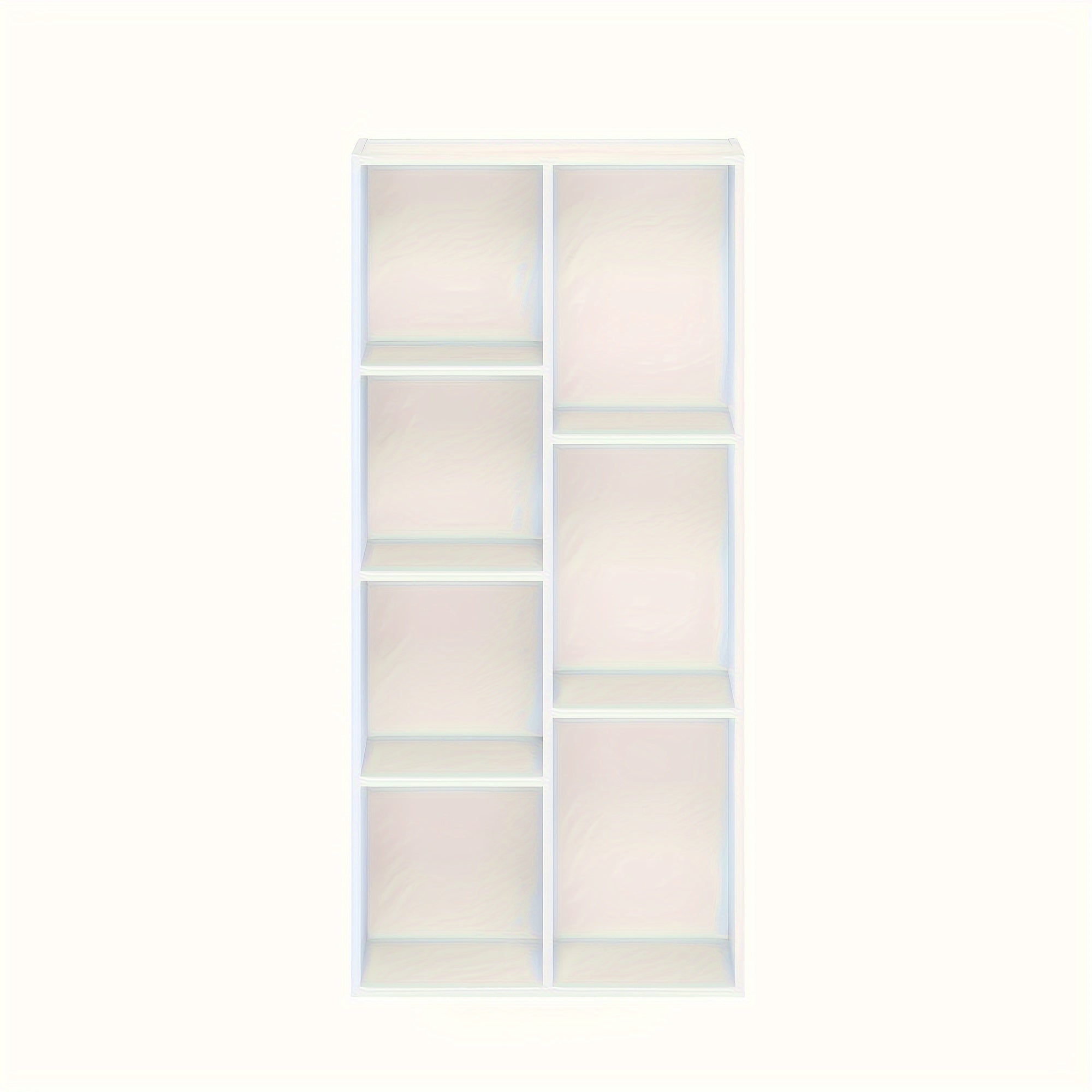 7-Cube Bookcase, Bookshelf, Storage Organizer, White/ Pink, Multi-Purpose Shelving Unit for Books, Clothes, Toys, Home Office, Living Room, Bedroom, Modern Design, Easy Assembly