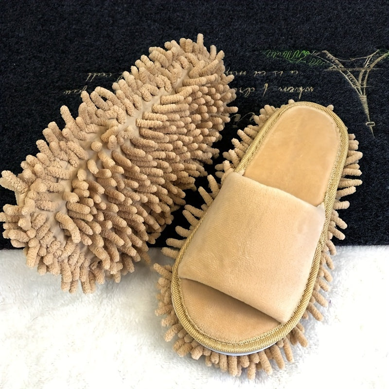 1 Pair of Detachable Floor Cleaning Slippers, Ultra-Soft and Quiet Floor Cleaning Slippers, One Size Fits All, Cleaning Supplies, Cleaning Tools, Bathroom Supplies, Reusable Cleaning Cloth