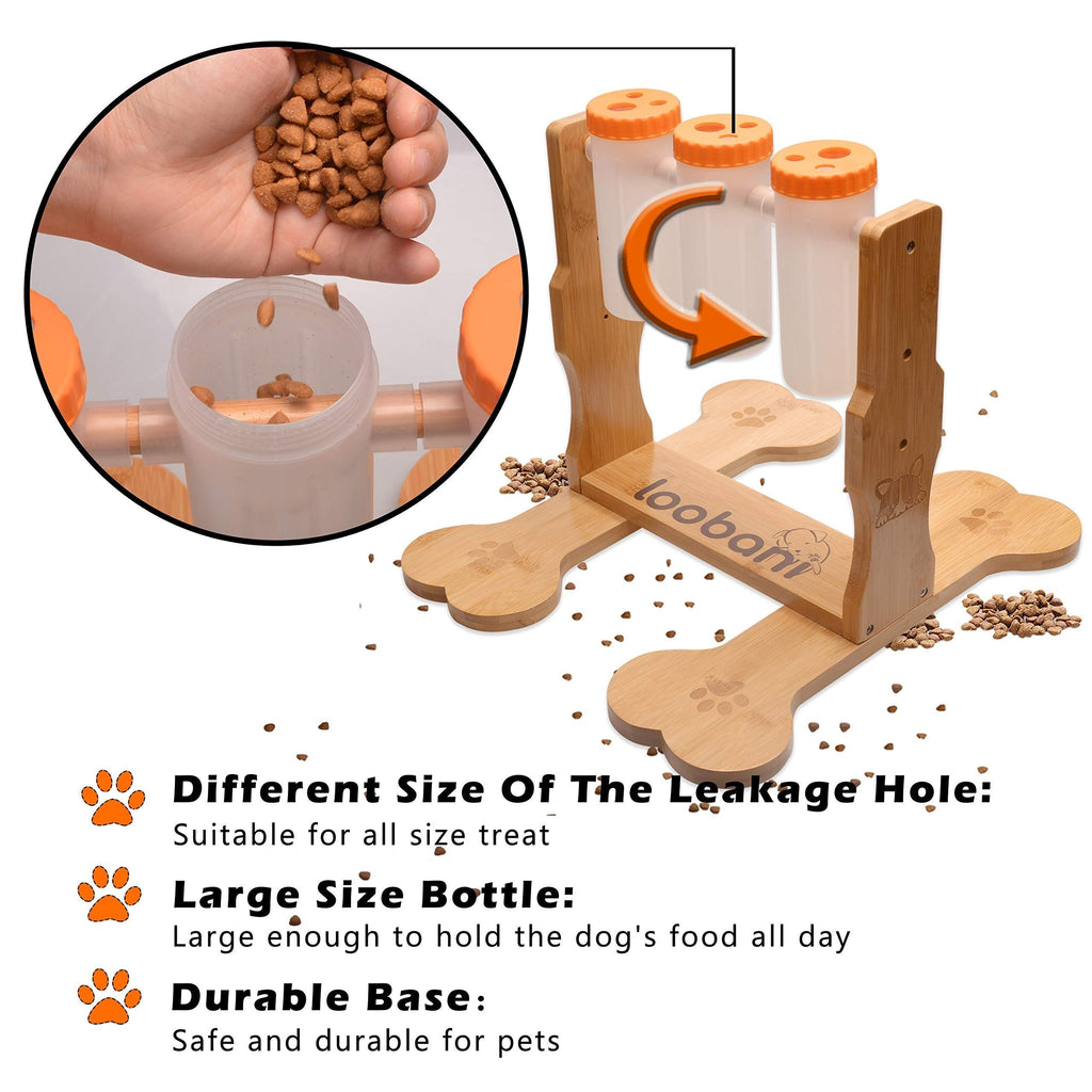 Dog Puzzle Toys Wooden -Interactive Slow Feeder Dog Toy, IQ