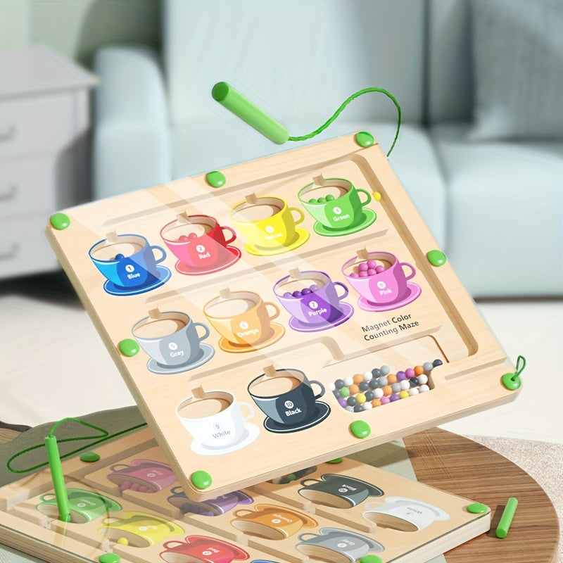 [Magnetic|Learning] Magnetic Color and Number Maze Toys | Educational Fine Motor Travel Toys for Toddlers Preschoolers | 3+ Year Old Learning Birthday Gifts for Toddler Kids Boys Girls