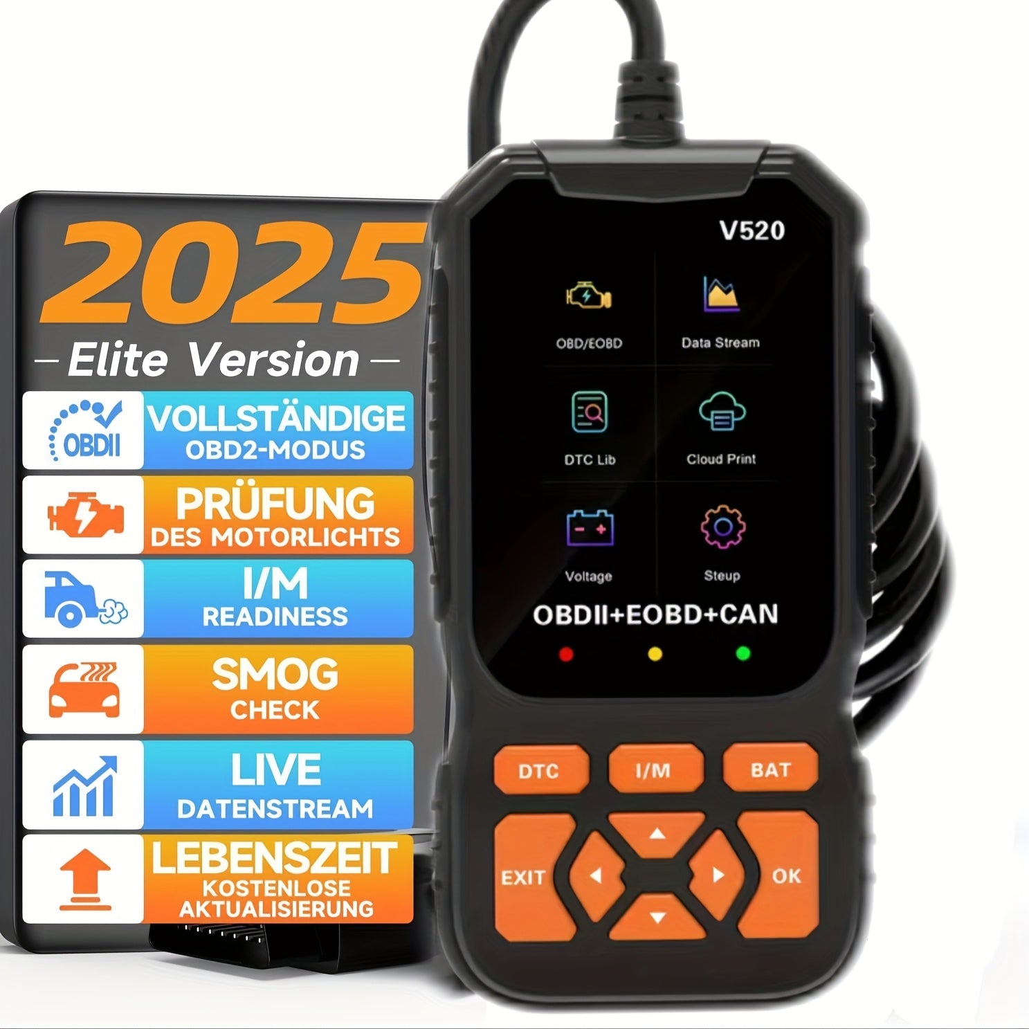 V520 Professional OBD2 Scanner Heavy-Duty Code Reader