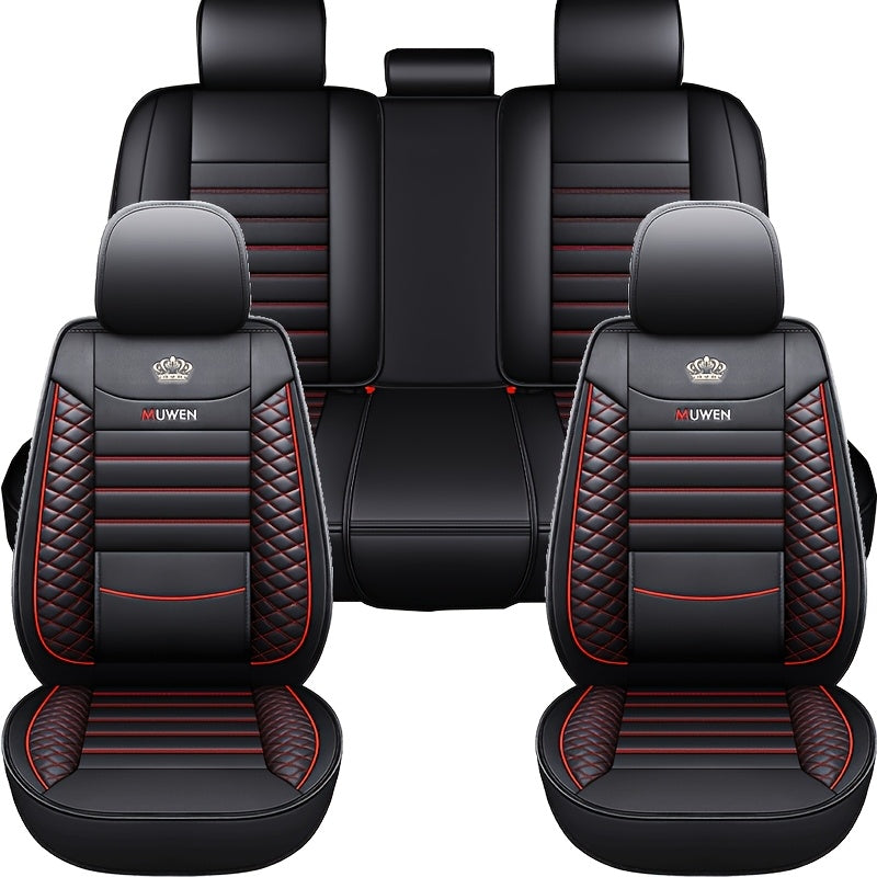 5pcs Full Seat Breathable Car Seat Covers, Suitable for 5 Seats -