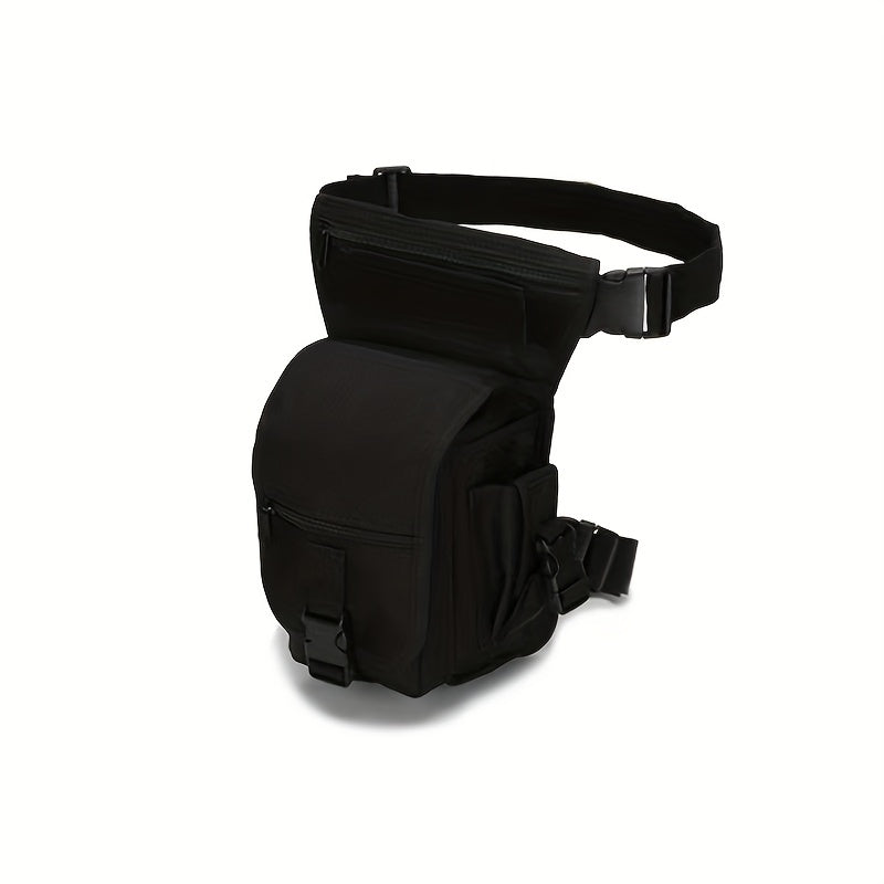 Trendy Versatile Waist & Thigh Bag: Nylon, Secure Zip, Ideal for Travel, Sports, & Motorcycle Riding - Compact & Durable