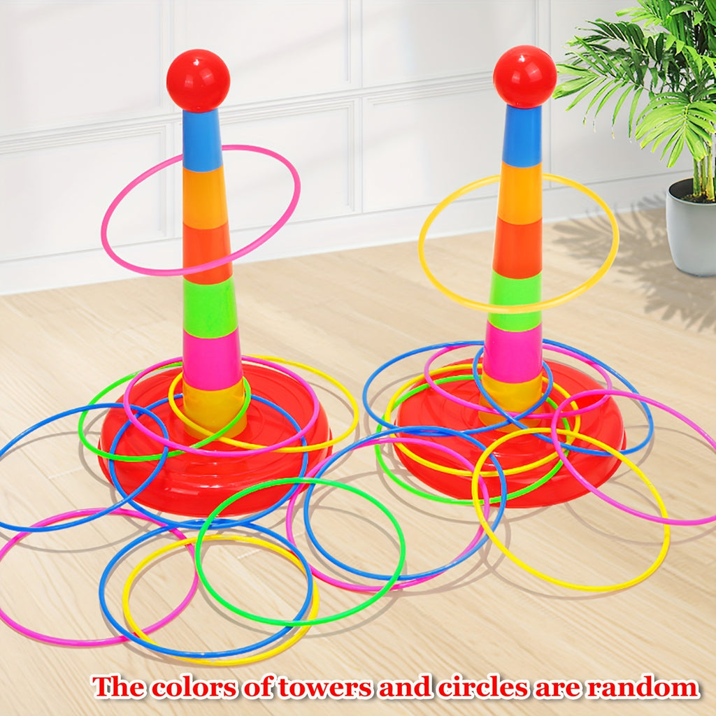 Interactive Children's Game Tower Toys with Throwing Rings for Parent-Child Leisure Games, Halloween Christmas Gift