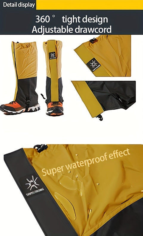 Waterproof Snowproof Leg Gaiters - Full Coverage Ankle Protection
