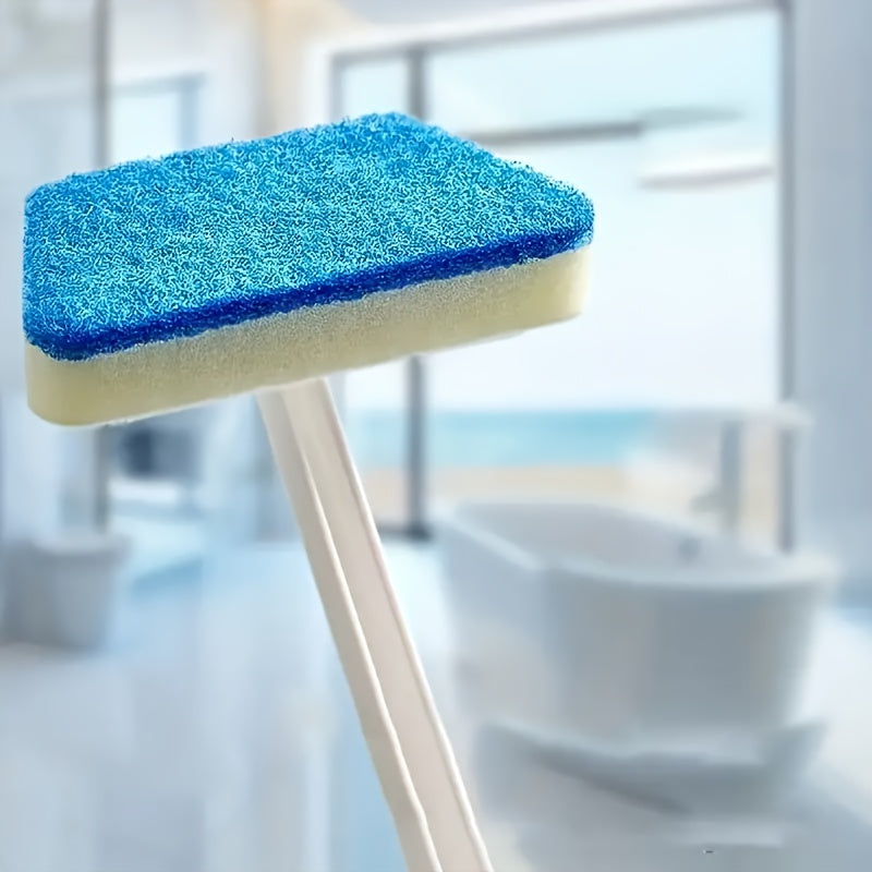[3pcs Multi-Functional Bathroom Brush] 1pc/3pcsMulti-Functional Bathroom Wall Brush Long Handle Removable Household Floor Bathtub Brushes Ceramic Tile Sponge Cleaning Brush