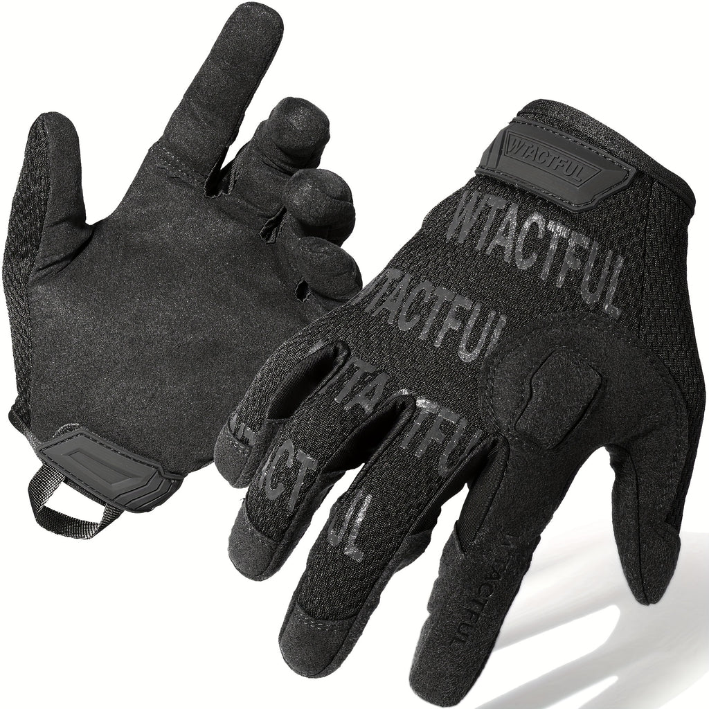 1 Pair Full Finger Thickened Windproof Touch Screen Gloves - Water Resistant, Anti-Slip, and Breathable