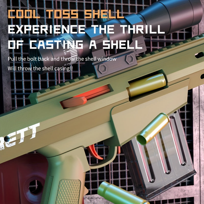 Toy Gun With Soft Bullets, Toys Foam Blaster With 10 Pcs EVA Darts&10pcs Bullet Shell, Shooting Games Education Toy Model For 8, 9, 14+ Kids Boys Christmas&Halloween Gifts