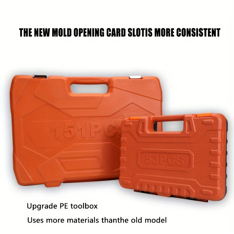 [HOT SALE]1 Set Of 53/151 Pieces, Professional Auto Repair Tool Kit