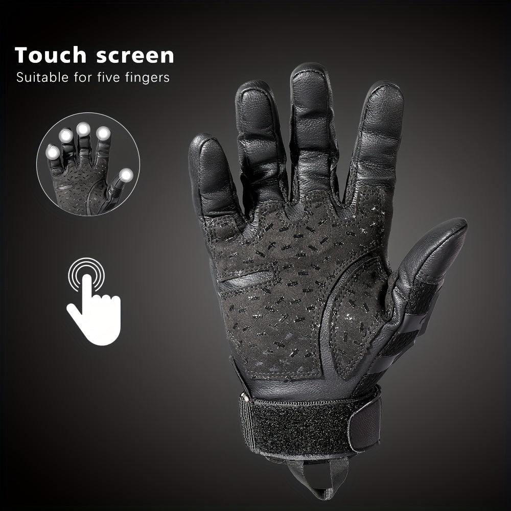Professional Non-Slip Gloves For Outdoor Activities - Windproof And Adjustable For Cycling, Hunting, And Driving