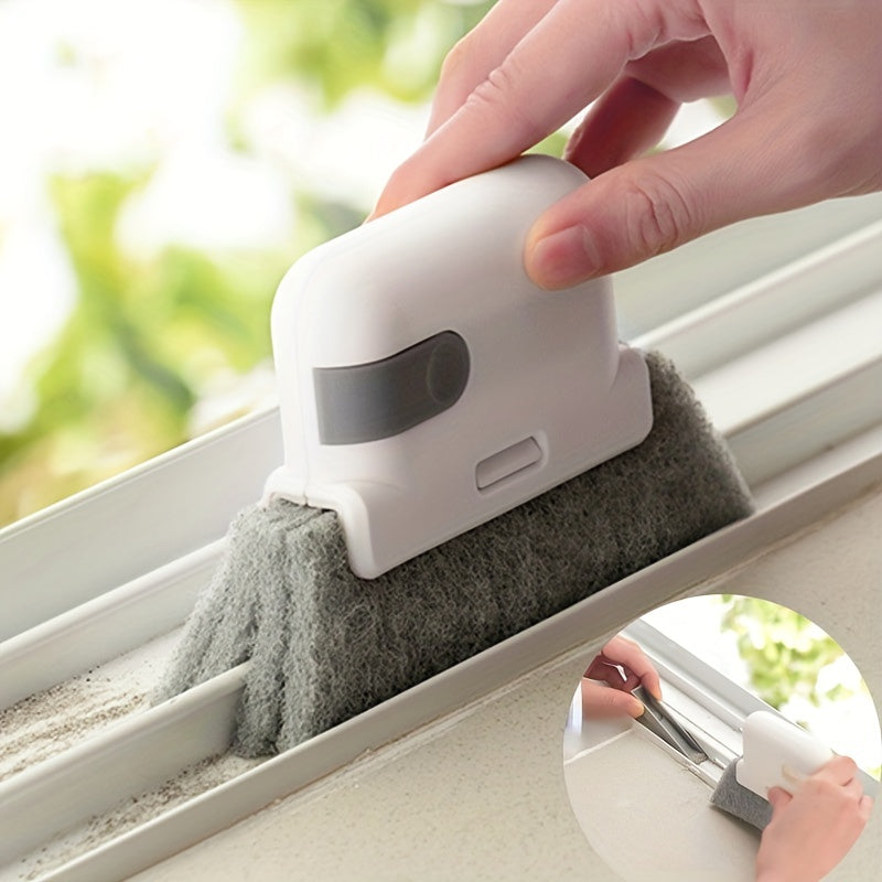 1pc Premium 2-in-1 Window Slot Cleaning Master - Detachable Door and Window Slot Brush, Glass Window Slot Dead Corner Cleaner, Window Sill Gap Brush, Reaches Tight Spaces, Easy to Clean, Durable and Long-Lasting