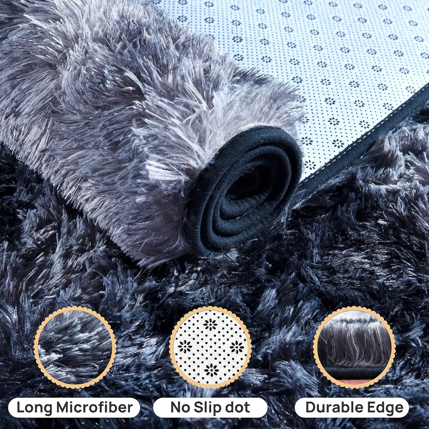 Large Area Rugs For Living Room, Tie-Dyed Shaggy Rug Fluffy Throw Carpets, Ultra Soft Plush Modern Indoor Fuzzy Rugs For Bedroom Home Decor, Tie Dyed-blue Gray
