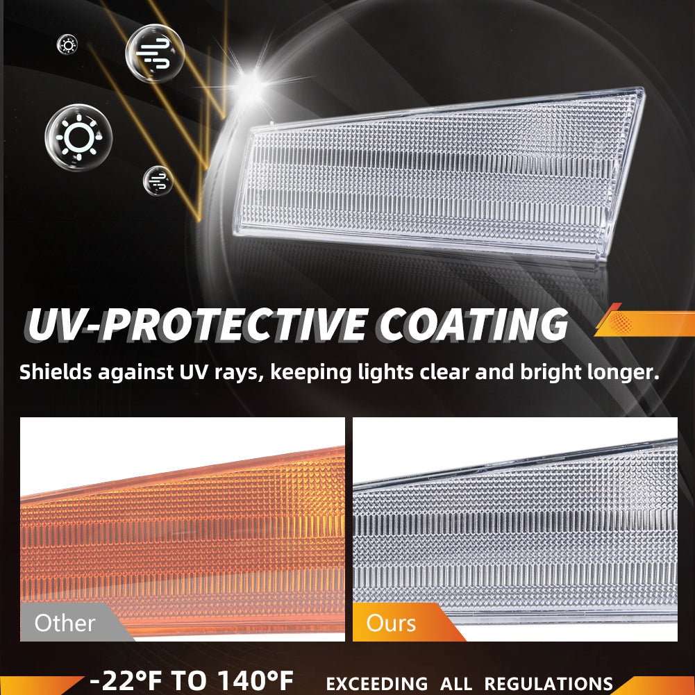 2pcs Clear/Smoked/Amber Lens Front Corner Parking Light