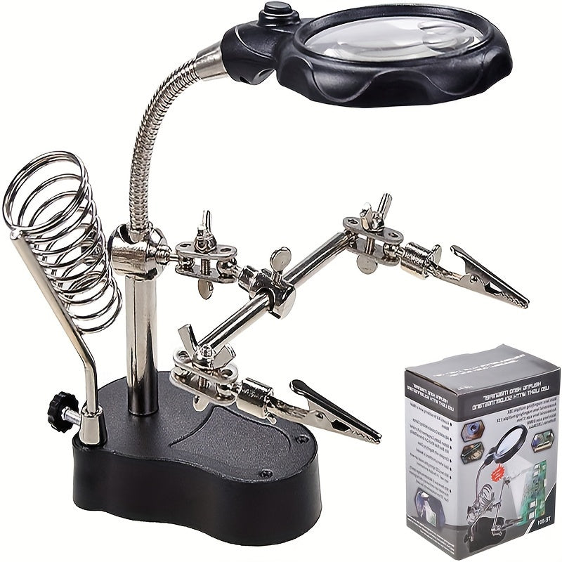 Professional Electronic Inspection & Repair Station with Built-in Lighted Magnifying Glass
