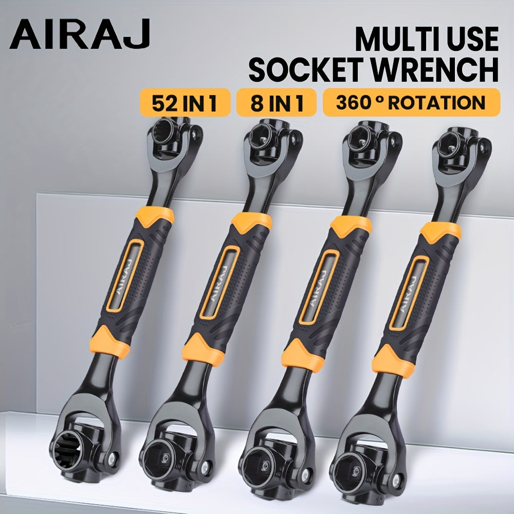 AIRAJ Multi-functional Socket Wrench Head 360 Degree Rotation Automatic Locking Hardness High Torquee Repa