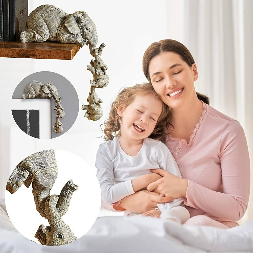 3pcs/set Adorable Elephant Hanging Decor - Resin Crafts for Home and Room Decor