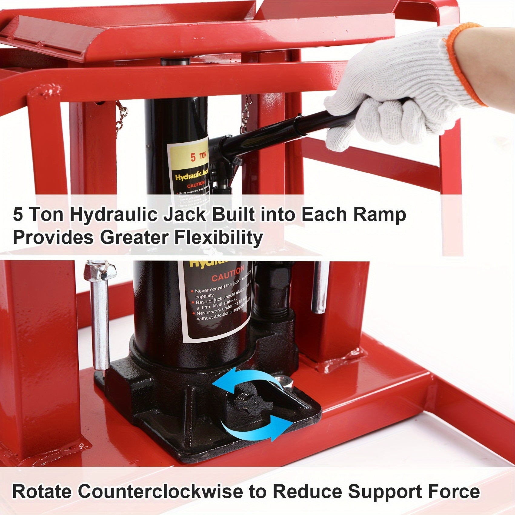 [Hydraulic Car Ramps] Car Ramps 2 Pack Hydraulic High Lift Service Vehicle Ramps 5T 11023 Lbs Automotive Truck Wheel Ramps for Oil Changes with Support Jack for DIY Repair Stores Auto Beauty Stores