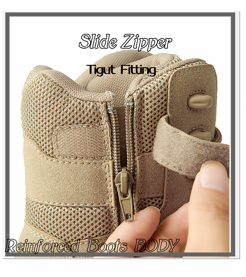 Men's Heavy-Duty Tactical Hiking Boots Non-Slip All-Weather Durable for Camping