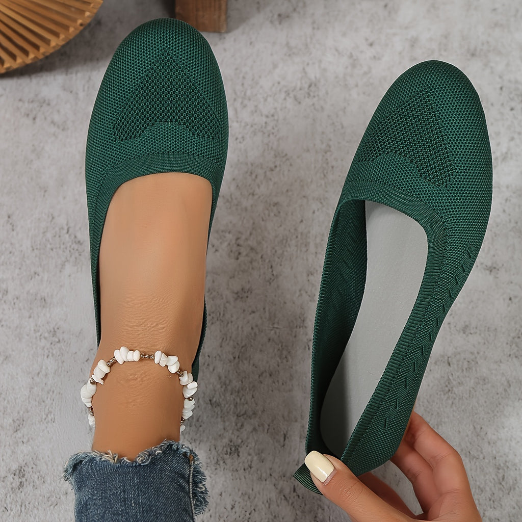 Four Seasons Large Size Women's Shoes New Breathable Casual Flat Soft Sole Comfortable Anti-slip Slip-on Lazy Shoes