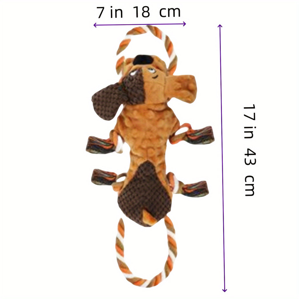 Upgraded Dog Toys for Aggressive Chewers Puppy Toys with Crinkle Paper and Squeaker, Interactive Tug of War Dog Toy for Small, Medium, and Large Breeds