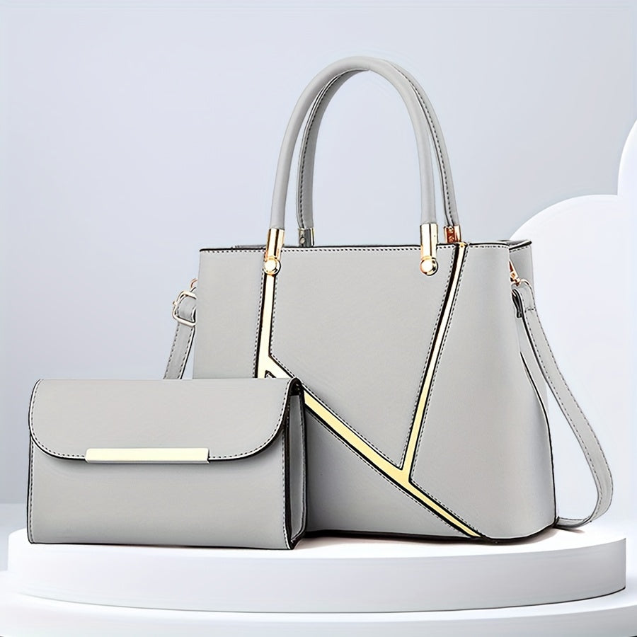 Crossbody Bag 2pcs Set Fashionable Handbag New Style Women's Shoulder Bag Small Wallet Carry-On Bag