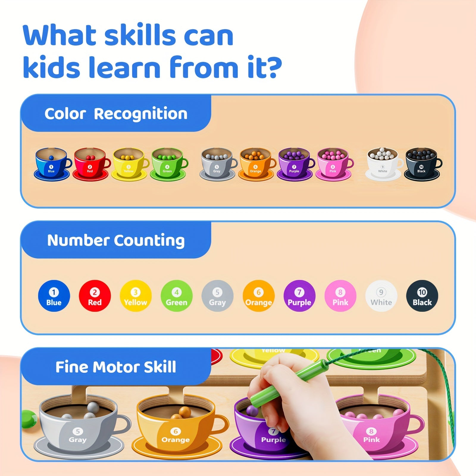 [Magnetic|Learning] Magnetic Color and Number Maze Toys | Educational Fine Motor Travel Toys for Toddlers Preschoolers | 3+ Year Old Learning Birthday Gifts for Toddler Kids Boys Girls