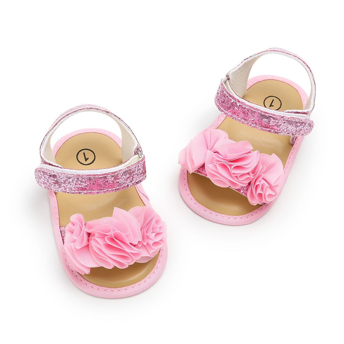 Adorable Baby Girl's Floral Sandals - Breathable, Comfortable, and Durable Open-Toe Shoes for Newborn, Infant,