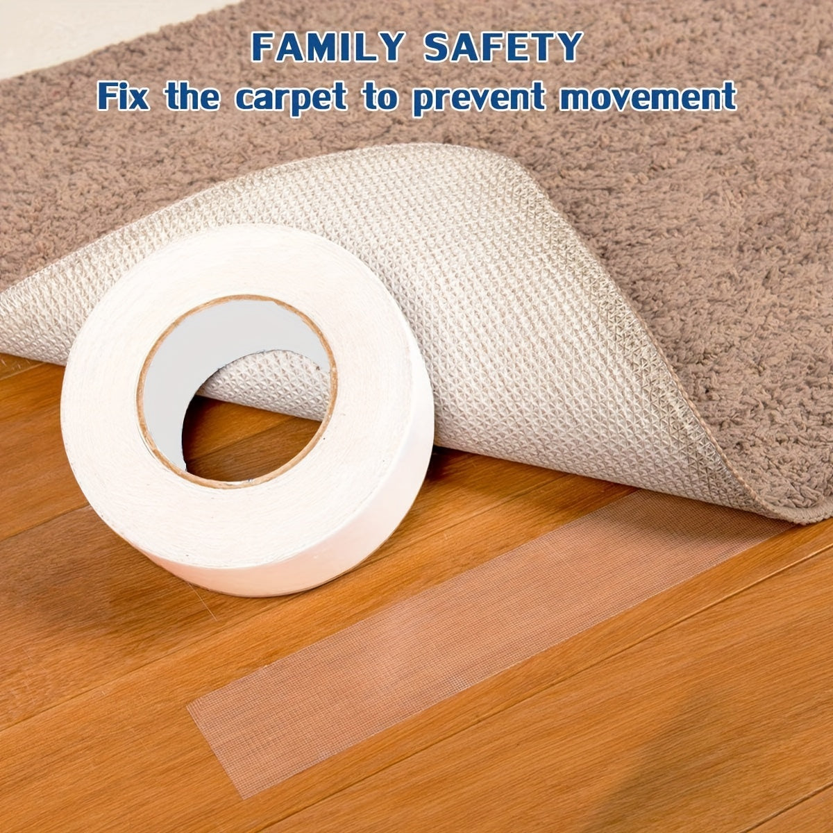 Heavy-Duty Double-Sided Tape, Carpet Tape 1.89 Inches X 10 Yards, Strong Adhesive, Removable, Suitable for Floors, Indoor/Outdoor Carpets, Laminate, Area Rugs, Stair Carpets, Bathroom Rugs, Mats, Carpet Tiles, Kitchen Carpets