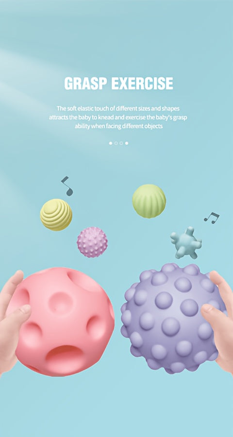 6pcs Soft Silicone Sensory Balls for Youngsters - Multi-Texture, Water Spray & Pinch Play Toys for Learning to Crawl and Fitness