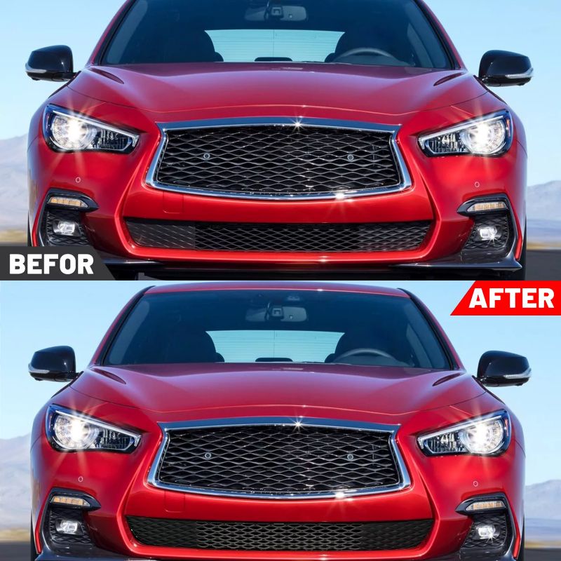 for 2018 2019 2021 2022 for INFINITI Q50 Sport Grille Black Front Bumper Lower Honeycomb Grill