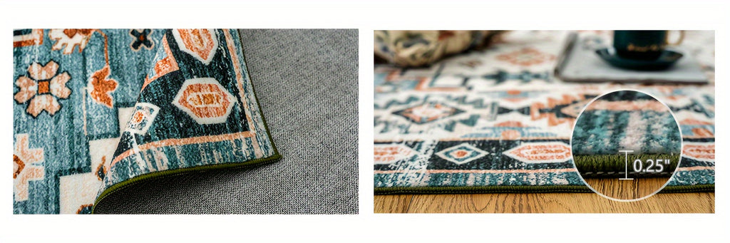 Area Rugs Washable Rugs Low Pile Machine Washable Vintage Rugs For Living Room