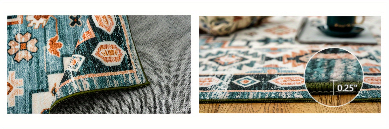 Area Rugs Washable Rugs Low Pile Machine Washable Vintage Rugs For Living Room