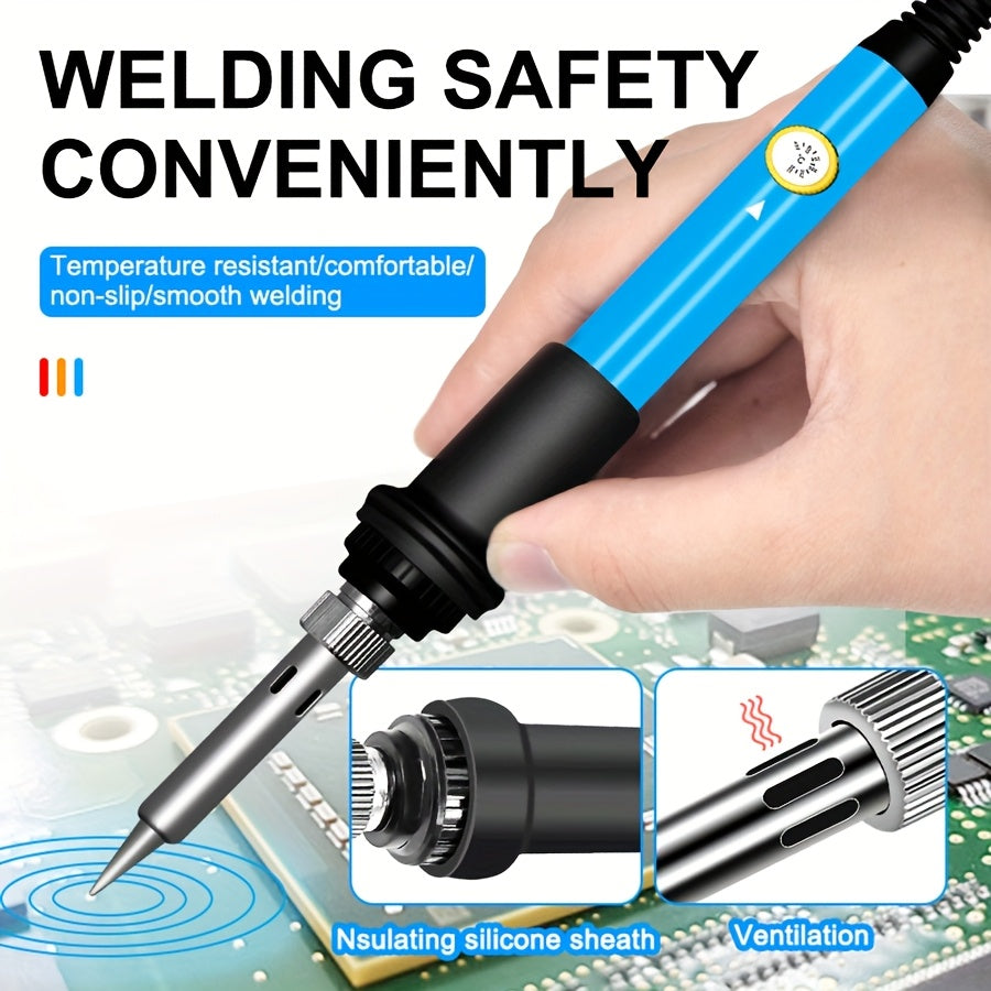 71pcs/set, Temperature regulating electric soldering iron tool, Wood Burn Tools Kit, for Carving Embossing