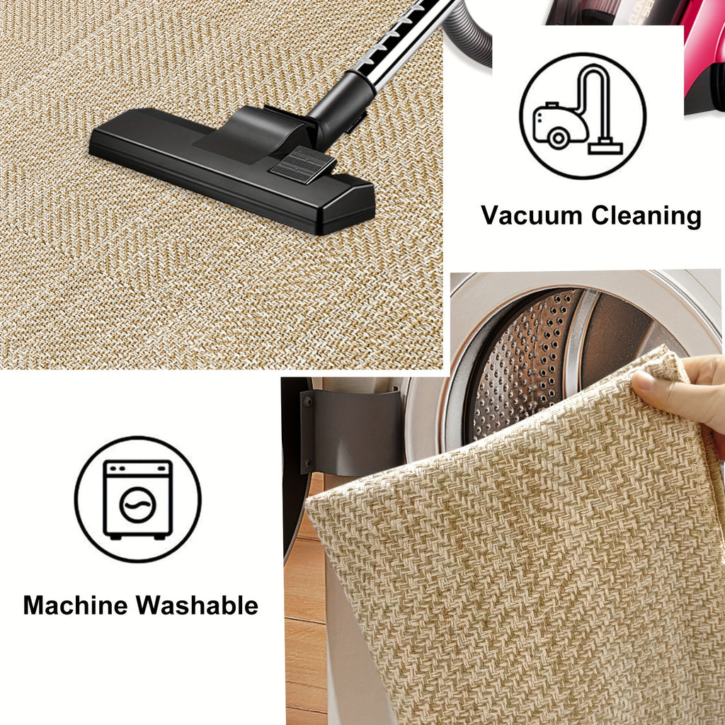 Washable Runner Rug 2x6 Ft Woven Runners For Hallways Farmhouse Kitchen Rug Natural Brown Braided Entryway Runner Rugs Floor Carpet Runners For Indoor Foyer Bedroom Laundry