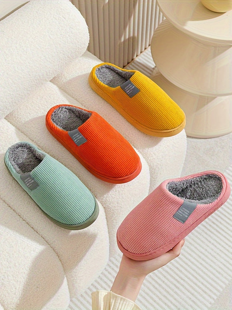 Women's & Unisex Plush Slip-On Slippers
