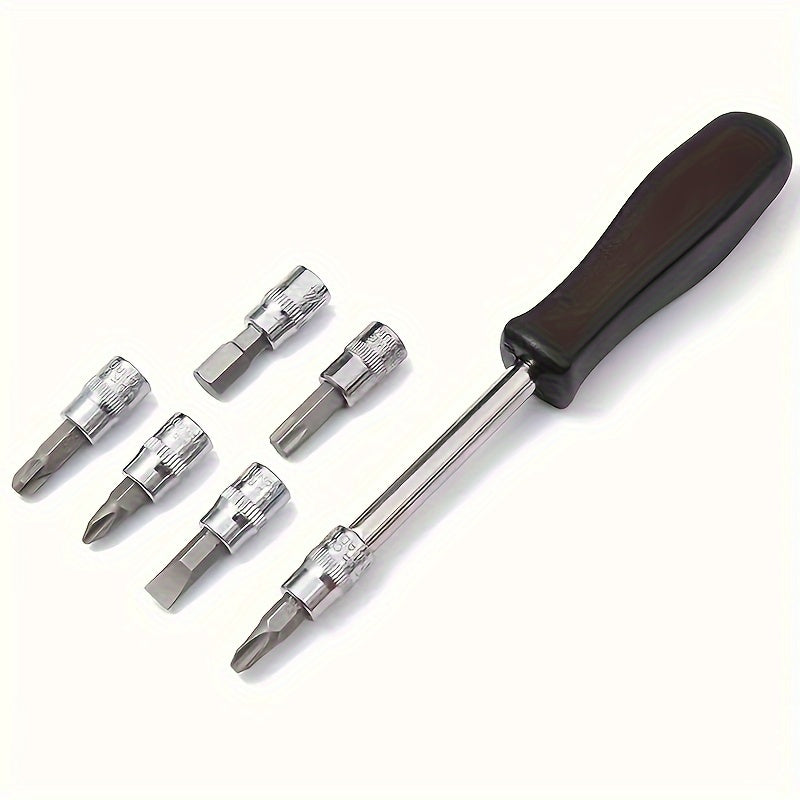 46-Piece Professional Socket Set - Durable 1/4 Inch Drive Ratchet Wrench Kit with Metric Sockets f