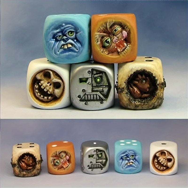 Monster Dice Halloween Tabletop Game Toys Props Resin Monster Dice
