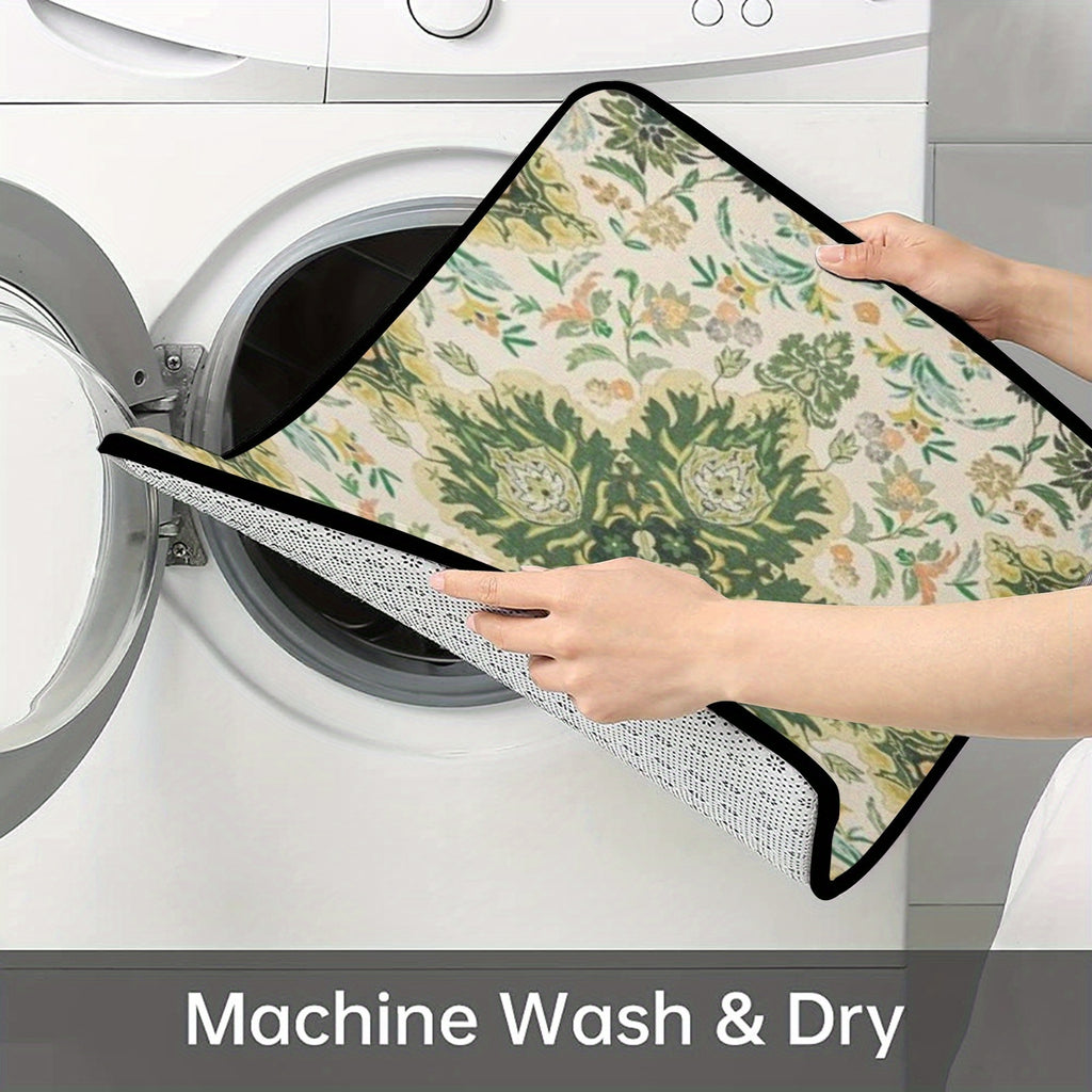 1pc Machine Washable carpet 31*20inch--Carpet, Floor MATS and Protectants, Non-Slip, Fade Resistant, Flannel Area Mat, sqm Polyester, Lightweight Rugs for Entryway, Hallway, Kitchen and Corridor, Bedroom Office, Living Room