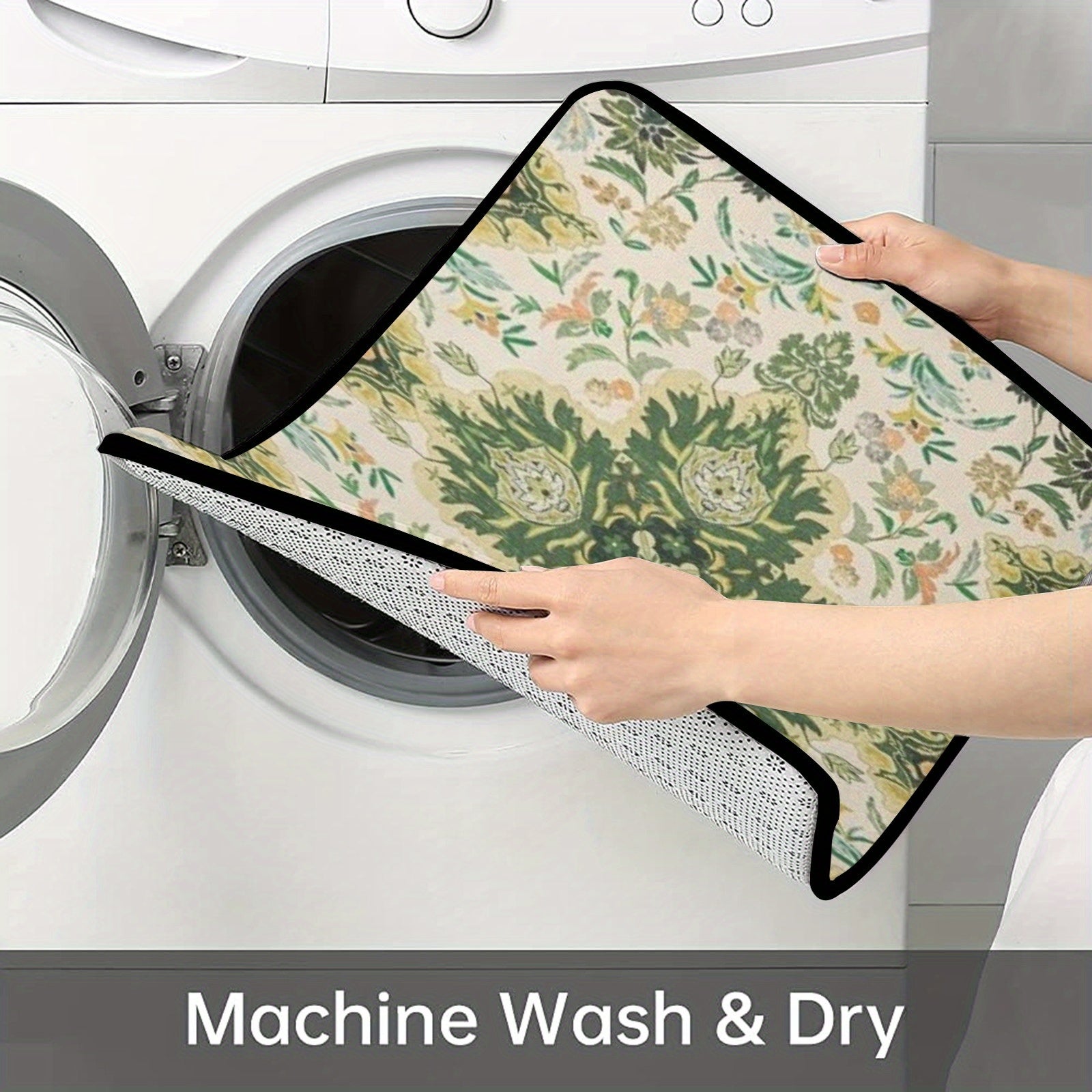 1pc Machine Washable carpet 31*20inch--Carpet, Floor MATS and Protectants, Non-Slip, Fade Resistant, Flannel Area Mat, sqm Polyester, Lightweight Rugs for Entryway, Hallway, Kitchen and Corridor, Bedroom Office, Living Room
