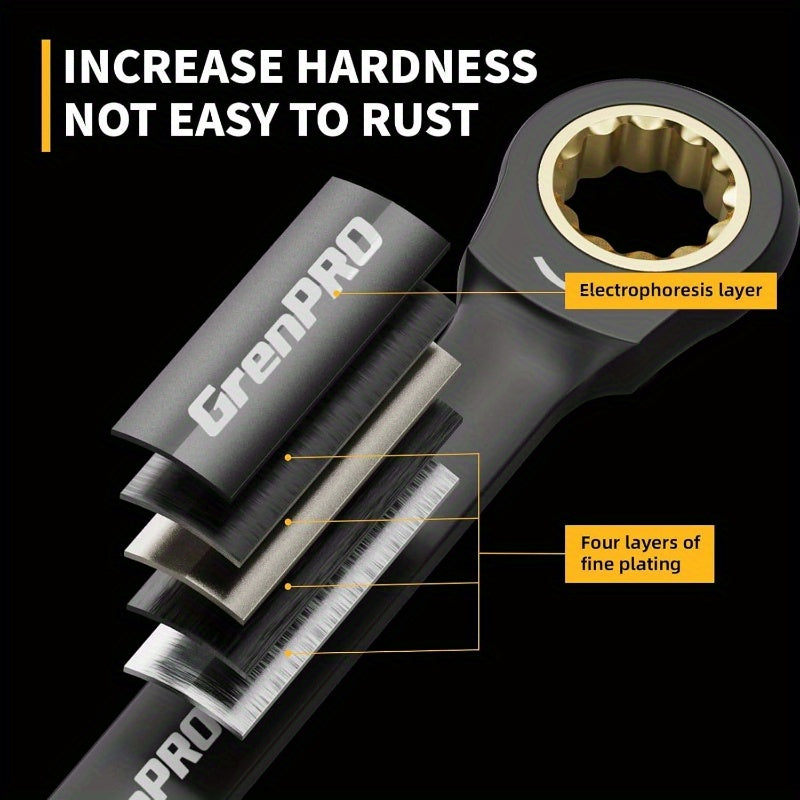23pcs SAE Metric & Standard Ratcheting Wrench Set with Organizer Box