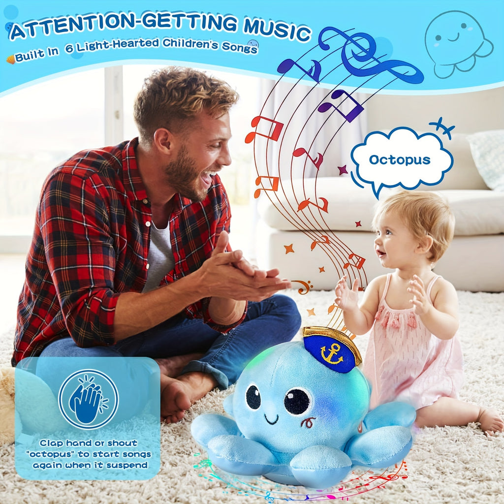 Baby Infant Crawling Walking Toys, Tummy Time Plush Octopus Toy Gifts 3 4 5 6 7 8 11 12 Babies Walker Boy Girl 3-6 6-12 Learning 9-12 12-18 Toddler 36 Months Old Music Development Birthday Gift
