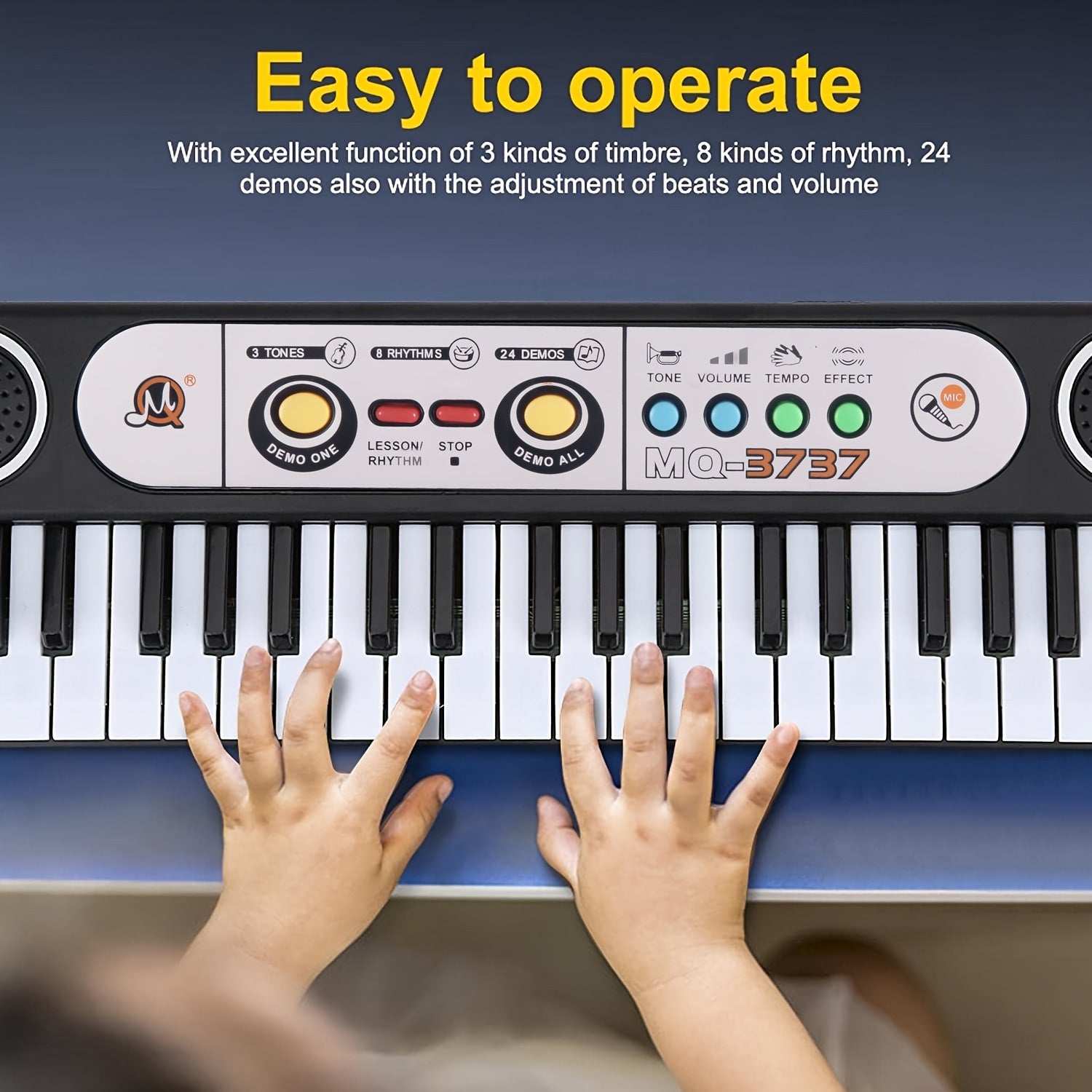 Monophonic 37-Key Electronic Piano for Children -6,